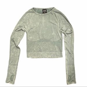 PINK Cropped Seamless Workout Top